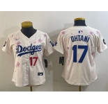 Women's Los Angeles Dodgers #17 Shohei Ohtani Cream 2025 Tokyo Series Limited Stitched Baseball Jersey