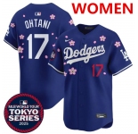 Women's Los Angeles Dodgers #17 Shohei Ohtani Royal 2025 Tokyo Series Limited Stitched Baseball Jersey