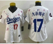 Women's Los Angeles Dodgers #17 Shohei Ohtani White Japanese 2025 Tokyo Series Limited Jersey