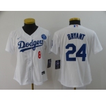 Women's Los Angeles Dodgers #24 Kobe Bryant White Nike Champions Authentic Jersey