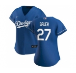Women's Los Angeles Dodgers #27 Trevor Bauer Royal Alternate Stitched 2021 Baseball Jersey
