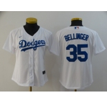 Women's Los Angeles Dodgers #35 Cody Bellinger Authentic White Alternate Cool Base Baseball Jersey