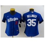 Women's Los Angeles Dodgers #35 Cody Bellinger Blue Game City Player Jersey