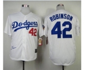 Women's Los Angeles Dodgers #42 Jackie Robinson White Throwback Stitched Baseball Jersey