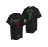 Women's Los Angeles Dodgers #7 Julio Urias Black Green 2020 World Series Stitched Baseball Jersey