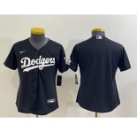 Women's Los Angeles Dodgers Blank Black Stitched Baseball Jersey