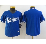 Women's Los Angeles Dodgers Blank Blue Stitched Baseball Jersey