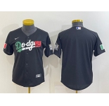 Women's Los Angeles Dodgers Blank Mexico Black Cool Base Stitched Baseball Jersey