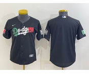Women's Los Angeles Dodgers Blank Mexico Black Cool Base Stitched Baseball Jersey