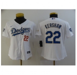 Women's Nike Los Angeles Dodgers #22 Clayton Kershaw White Champions Jersey
