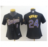 Women's Nike Los Angeles Dodgers #24 Kobe Bryant Black Jersey