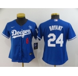 Women's Nike Los Angeles Dodgers #24 Kobe Bryant Blue Champions Authentic Jersey