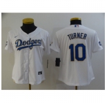 Women's Nike Los Angeles Dodgers #24 Kobe Bryant White Champions Jersey