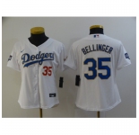 Women's Nike Los Angeles Dodgers #35 Cody Bellinger White Champions Authentic Jersey