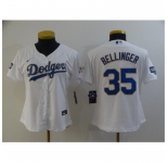 Women's Nike Los Angeles Dodgers #35 Cody Bellinger White Champions Jersey