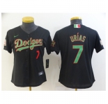 Women's Nike Los Angeles Dodgers #7 Julio Urias Black 2020 World Series Authentic Jersey (2)