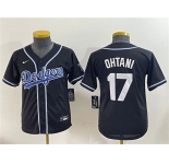 Youth Los Angeles Dodgers #17 Shohei Ohtani Black Stitched Baseball Jersey