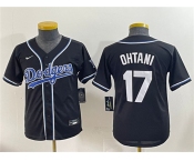Youth Los Angeles Dodgers #17 Shohei Ohtani Black Stitched Baseball Jersey