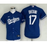 Youth Los Angeles Dodgers #17 Shohei Ohtani Blue Cool Base Jersey