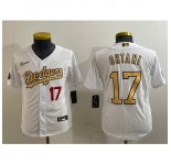 Youth Los Angeles Dodgers 17 Shohei Ohtani White Flex Base Stitched Baseball Jersey 3