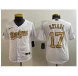 Youth Los Angeles Dodgers 17 Shohei Ohtani White Flex Base Stitched Baseball Jersey