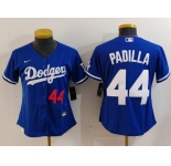 Youth Los Angeles Dodgers #44 Vicente Padilla Number Blue Cool Base Stitched Jersey