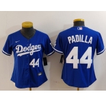 Youth Los Angeles Dodgers #44 Vicente Padilla Number Blue Cool Base Stitched Jerseys
