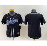 Youth Los Angeles Dodgers Blank Black Stitched Baseball Jersey
