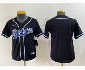 Youth Los Angeles Dodgers Blank Black Stitched Baseball Jersey