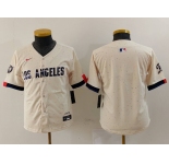 Youth Los Angeles Dodgers Blank Cream 2024 City Connect Limited Stitched Jersey