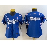 Youth Los Angeles Dodgers Team Big Logo Royal 2025 Tokyo Series Limited Stitched Baseball Jersey