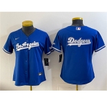 Youth Los Angeles Dodgers Team Big Logo Royal Alternate Stadium Stitched Baseball Jersey