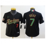 Youth Nike Los Angeles Dodgers #7 Julio Urias Black-Green Authentic Jersey