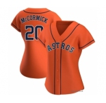 Women's Houston Astros #20 Chas McCormick Orange Stitched MLB Cool Base Nike Jersey