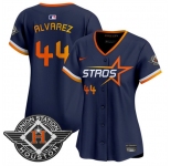 Women's Houston Astros #44 Yordan Alvarez Navy 2025 City Connect Limited Stitched Baseball Jersey