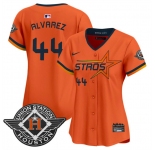 Women's Houston Astros #44 Yordan Alvarez Orange 2025 City Connect Limited Stitched Baseball Jersey