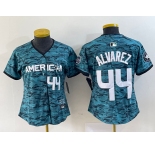 Women's Houston Astros #44 Yordan Alvarez Teal 2023 All Star Cool Base Stitched Baseball Jersey