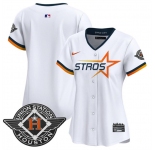 Women's Houston Astros Blank White 2025 City Connect Limited Stitched Baseball Jersey
