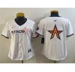 Women's Houston Astros Team Big Logo White 2025 City Connect Limited Stitched Baseball Jersey