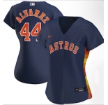 Women's Nike Houston Astros #44 Yordan Alvarez Navy Blue 2021 Baseball Jersey