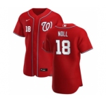 Men's Nike Washington Nationals #18 Jake Noll Red Alternate 2020 Authentic Player Baseball Jersey