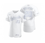Men's Nike Washington Nationals #20 Frank Robinson Platinum Baseball MVP Limited Player Edition Jersey