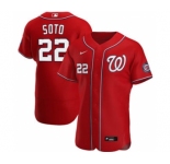 Men's Nike Washington Nationals #22 Juan Soto Red Alternate 2020 Authentic Player Baseball Jersey