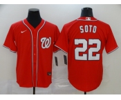 Men's Nike Washington Nationals # #22 Juan Soto Red Cool Base Home Stitched Baseball Jersey