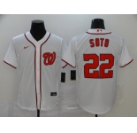 Men's Nike Washington Nationals #22 Juan Soto White Cool Base Home Stitched Baseball Jersey