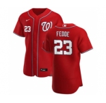 Men's Nike Washington Nationals #23 Erick Fedde Red Alternate 2020 Authentic Player Baseball Jersey