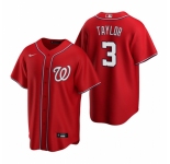 Men's Nike Washington Nationals #3 Michael A. Taylor Red Alternate Stitched Baseball Jersey