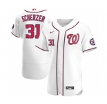 Men's Nike Washington Nationals #31 Max Scherzer White Home 2020 Authentic Player Baseball Jersey