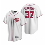 Men's Nike Washington Nationals #37 Stephen Strasburg White Home Stitched Baseball Jersey