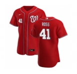Men's Nike Washington Nationals #41 Joe Ross Red Alternate 2020 Authentic Player Baseball Jersey